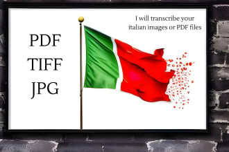 transcribe your italian images ocr or PDF files