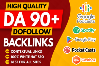 high authority da 90 plus white hat seo dofollow backlinks for google ranking