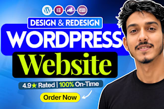design wordpress website, edit or redesign wordpress website development