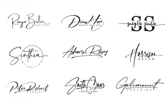 design handwritten, scripted, signatures and calligraphy logo