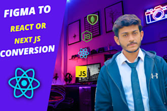 expert figma to react or next js conversion with tailwind css