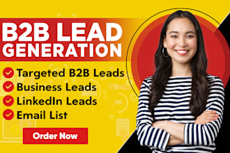 b2b lead generation, linkedin lead generation and build a prospect email list