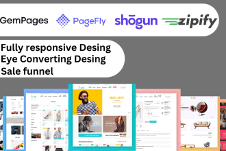 design attractive shopify landing page product page by pagefly gempages zipify
