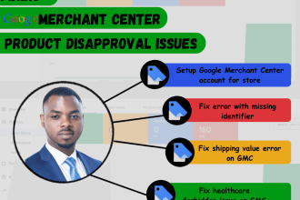 setup google merchant center and fix gmc errors and disapproved products