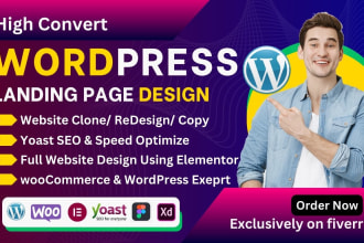 do revamp wordpress website clone dynamic elementor pro website  with yoast SEO