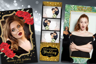 design sweet sixteen, wedding, baby shower photo booth overlay