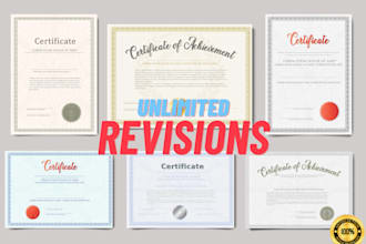design certificate templates, award certificate or diploma