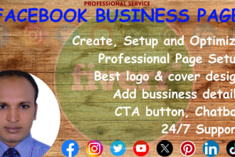create facebook business page, promote, design and optimize