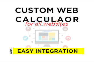 build custom web calculator or web application