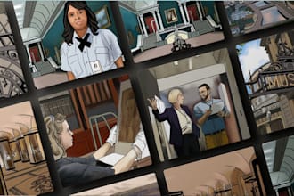 draw colored storyboard with layers