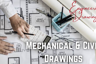 draw 2d and 3d mechanical parts on autocad and solidworks