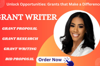 do a grant writing, bid proposal, government contract, rfp and federal resume
