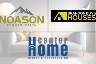 modern real estate,construction,and building,logo design