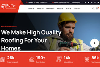 build roofing website and construction website