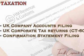 file UK corporation tax return and UK company accounts