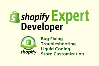 do shopify custom coding or bug fixing and customization