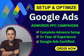 setup creative google ads adwords PPC campaigns, ads expert