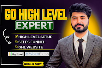 build gohighlevel sales funnel, go high level landing page, ghl website expert