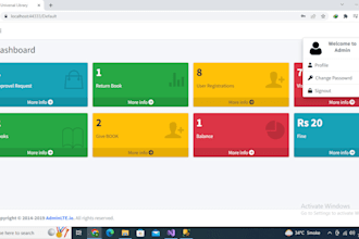 be your full stack web developer work in asp dot net mvc design, admin panel