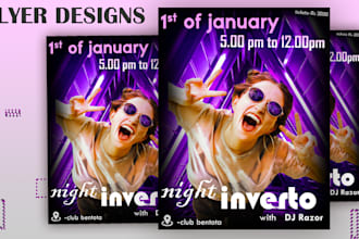 create eye catching and new style flyer designs