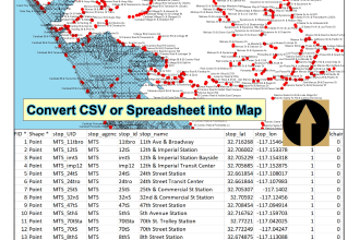 convert csv and spreadsheet into maps through geographical information system