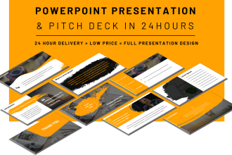 do full powerpoint presentation redesign in 24 hours