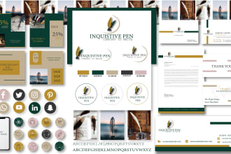 design luxury signature logo and complete branding kit
