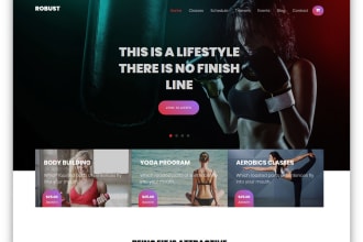 fitness centers and gyms professional website development