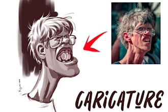 draw funny caricature from your photo
