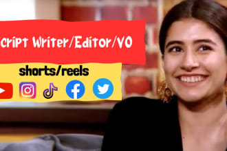 write youtube shorts, ads and reels for social media