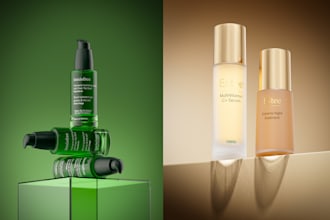 do 3d product rendering  and modelling of cosmetic product