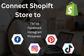 connect ecommerce shop with tiktok shop , pinterest and facebook shop