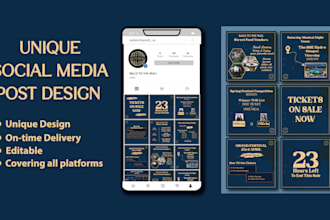 design social media posts for instagram, facebook