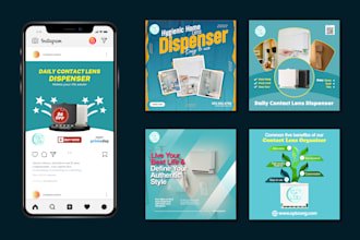 design engaging social media banners for instagram, facebook and linkedin