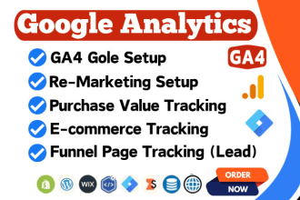 setup or fix google analytics 4, ga4 ecommerce tracking, conversion tracking GTM