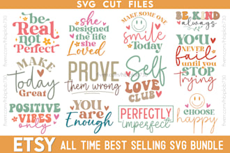 do etsy best selling typography svg cut files and retro bundle