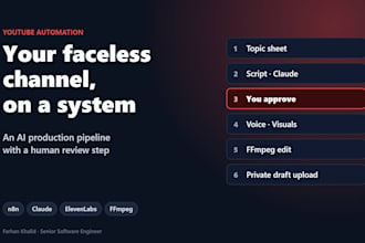 set up an ai automation pipeline for your faceless youtube channel