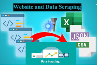 web scraping, data scraping, and google map scraping for you