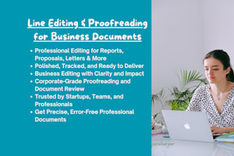 line edit and proofread business and professional documents