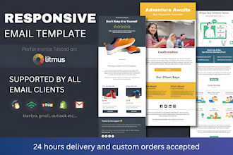 code an editable and responsive HTML email template