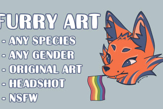 draw furry art of your own character
