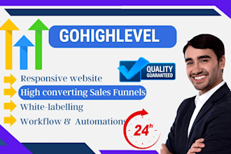 build gohighlevel funnel and worpress websites