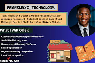 design restaurant catering cake cafes cuisine patio bars online ordering website