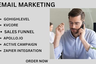 setup klaviyo,apollo,kvcore, gohighlevel sales funnel automation