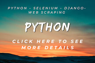 create a python script or website using django or selenium