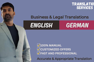 translate english or german any legal or business document