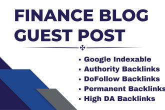 publish your guest post on finance blog with dofollow backlink