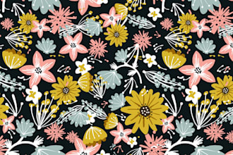 illustrate a beautiful and unique seamless pattern