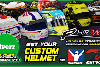 do your custom helmet for f1 25, iracing or assetto corsa