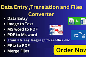 do fast data entry,convert files,extract text,merge document